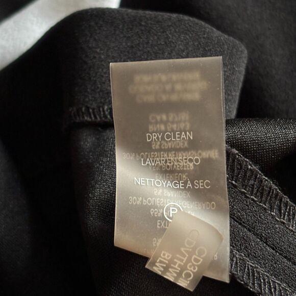 Calvin Klein Black Shift Dress Size 8 – Elegant Contrast Tie Neck Cocktail Dress - Picture 8 of 8